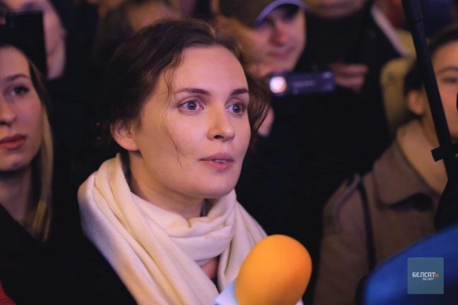 Журналістка «Белсату» Кацярына Андрэева. Фота: Ірына Арахоўская / Belsat.eu