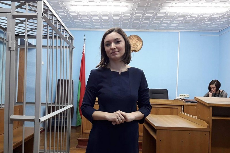Вольга Чайчыц у судзе 14 снежня. Фота з Facebook