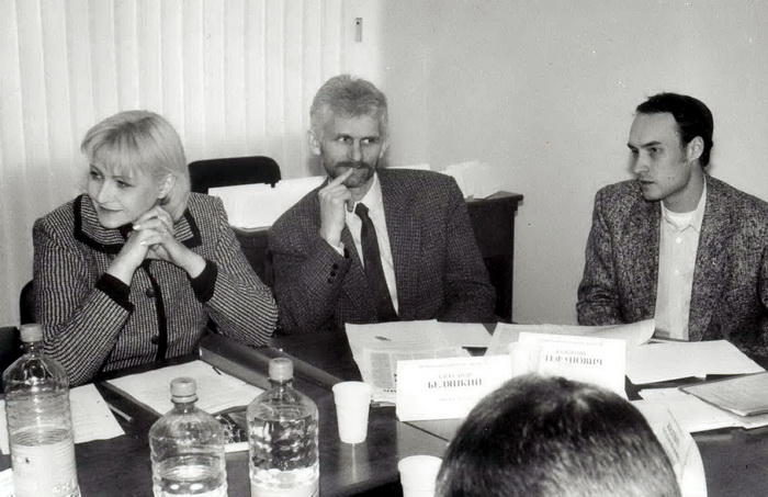 З Алесем Бяляцкім і Валянцінам Стэфановічам З Алесем Бяляцкім і Валянцінам Стэфановічам