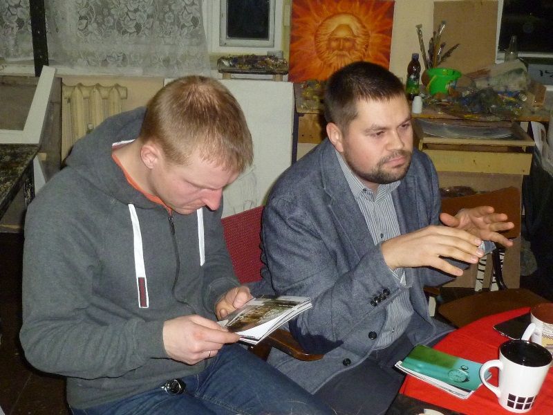 Уладзімір Лунёў і Сяргей Русецкі (справа)