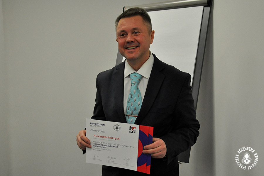 Аляксандр Коктыш дзяліўся з маладымі журналістамі майстэрствам інтэрв'ю