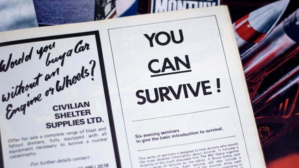 Javier Hirschfel. Реклама в журнале включала в себя услуги по строительству убежищ, проведение семинаров на тему выживания и даже специальные наборы вин для тех, кто готовится провести в убежище длительное время, но не хочет лишиться удовольствия выпить бокал-другой