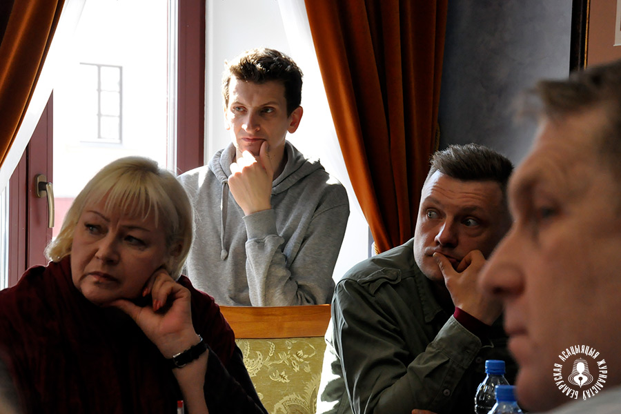 Журналісты Любоў Лунёва, Андрусь Козел, Аляксей Мінчонак Журналісты Любоў Лунёва, Андрусь Козел, Аляксей Мінчонак