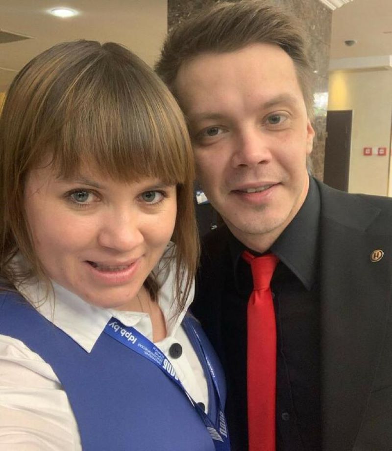 Екатерина Воробьева и сотрудник ОНТ Игорь Тур. Фото: www.instagram.com/vorobyovakate