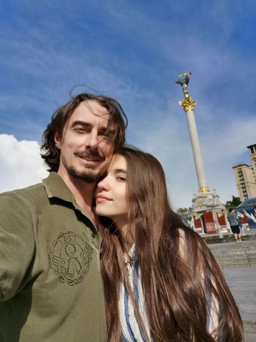 Кацярына з мужам ва Украіне. Фота з уласнага архіву гераіні