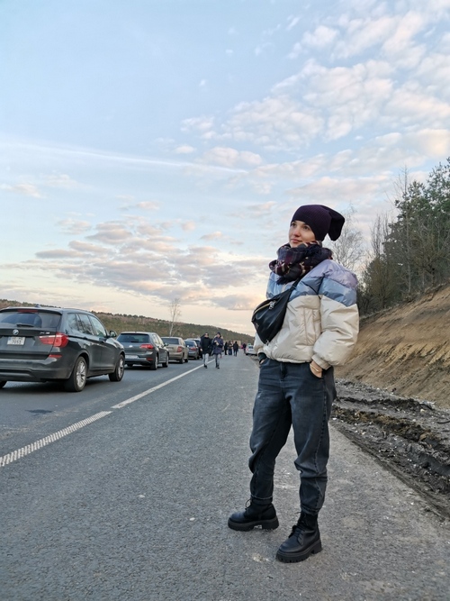 Кацярына на ўкраінскай мяжы. Фота з уласнага архіву гераіні
