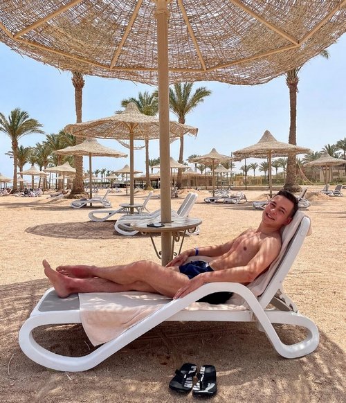 Мікіта Палякевіч адпачывае ў Егіпце. Фота: сацсеткі