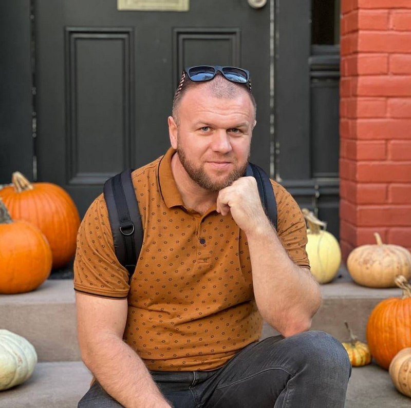 Аляксандр Пазняк у Нью-Ёрку. Фота: прыватны архіў