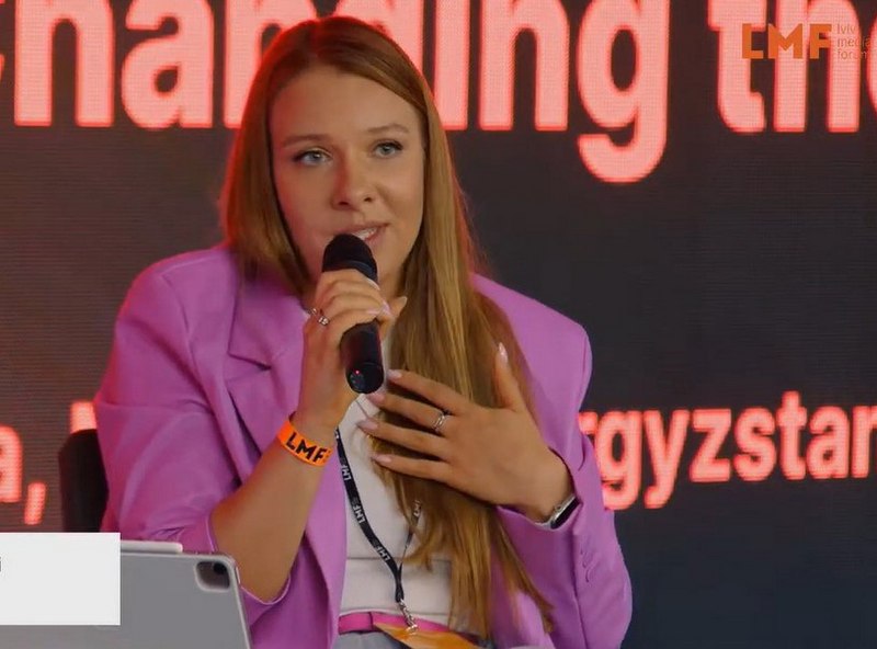 Аляксандра Валнянскi. Скрыншот БАЖ з трансляцыі на Youtube