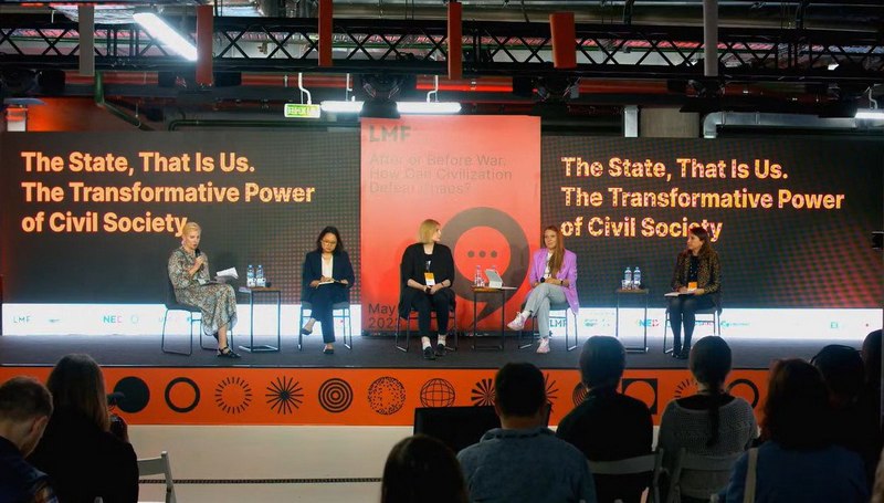 Эксперткі на Львоўскім медыяфоруме. Скрыншот БАЖ з трансляцыі на Youtube