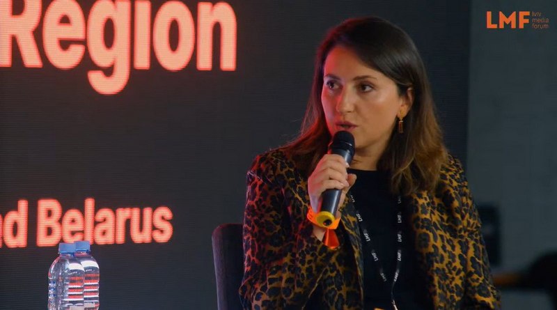 Ніно Рабакідзе. Скрыншот БАЖ з трансляцыі на Youtube