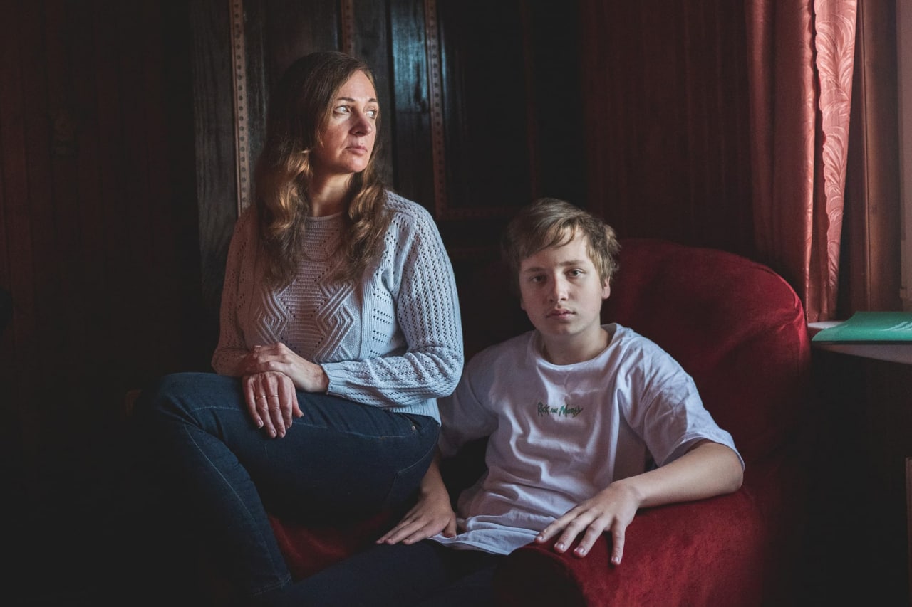 Ларыса Шчыракова з сынам