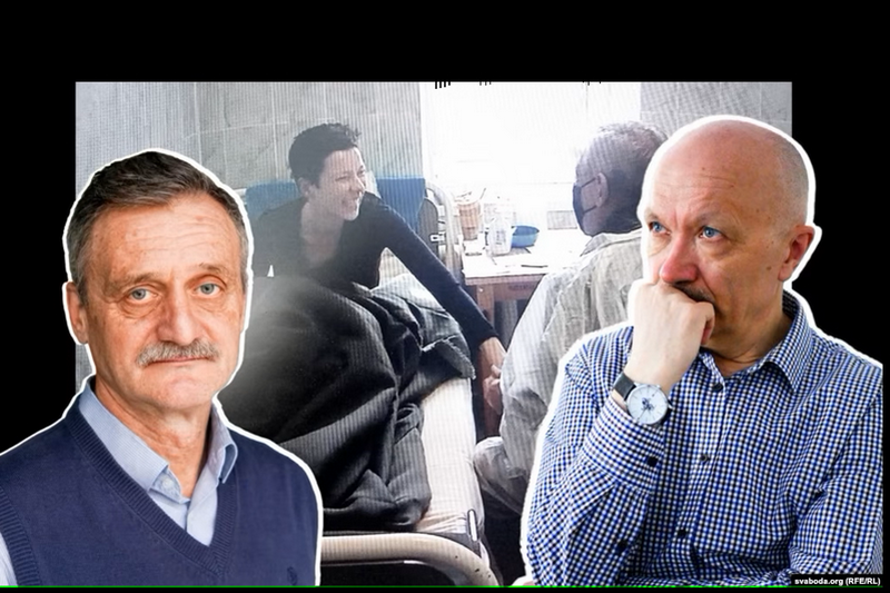 Алег Грузьдзіловіч (зьлева) і Васіль Завадзкі. Каляж