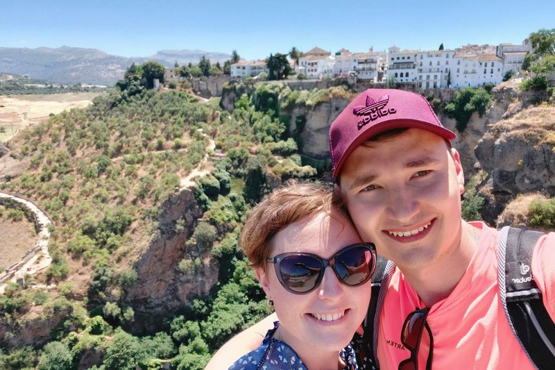 Алена і Сяргей Жыбулі. Ронда, Іспанія, фота з асабістага архіву