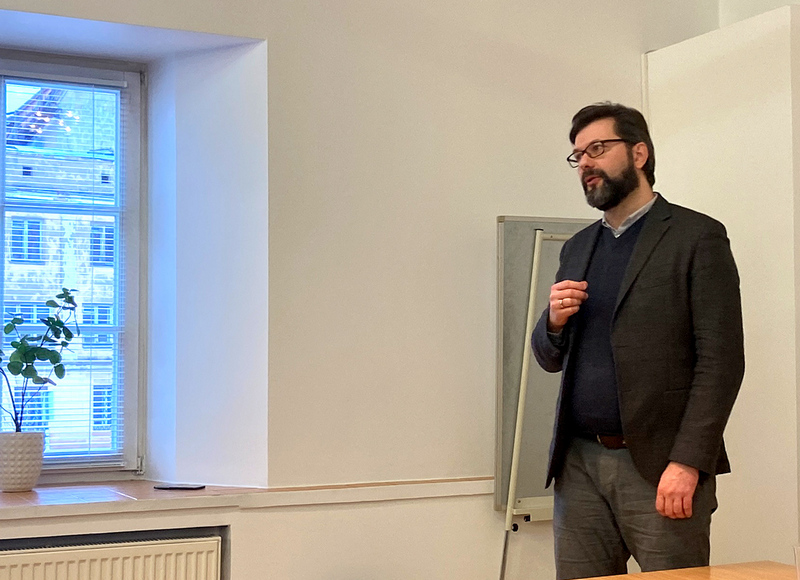 Руководитель группы общественной информации и политики в области авторского права Министерства культуры Дейвидас Велкас. Фото: БАЖ