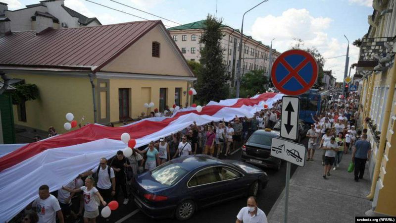 Марш Свабоды ў Горадні, 16 жніўня.