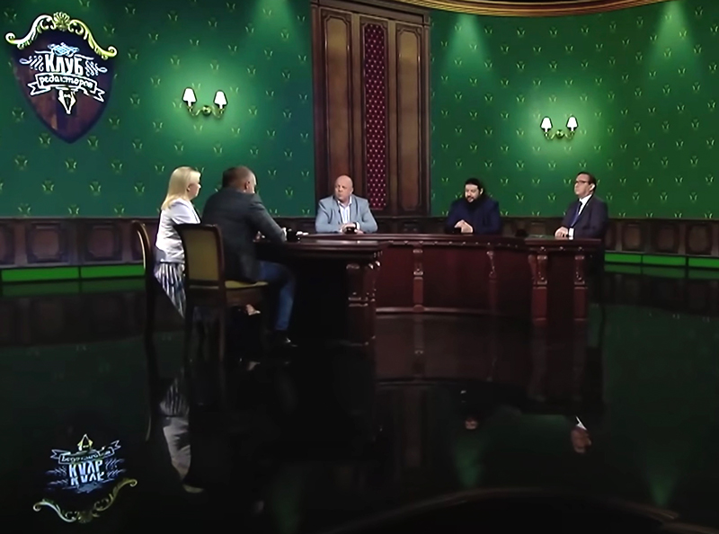 Гости пропагандистской передачи «Клуб редакторов». Скриншот с аккаунта БТ в YouTube