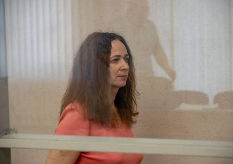 Ларыса Шчыракова ў судзе 31 жніўня 2023 года. Фота: дзяржСМІ