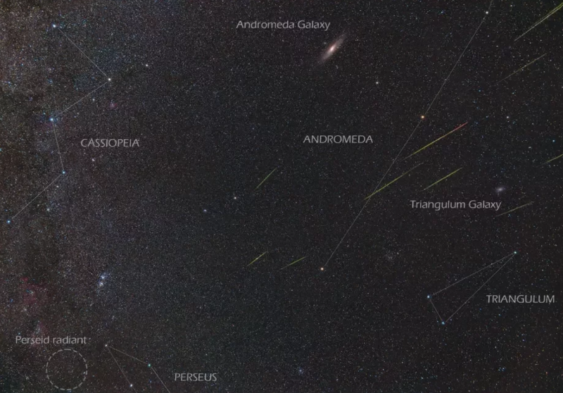 Персеіды. Фота: Дзмітрый Канановіч з сайта astrobin.com