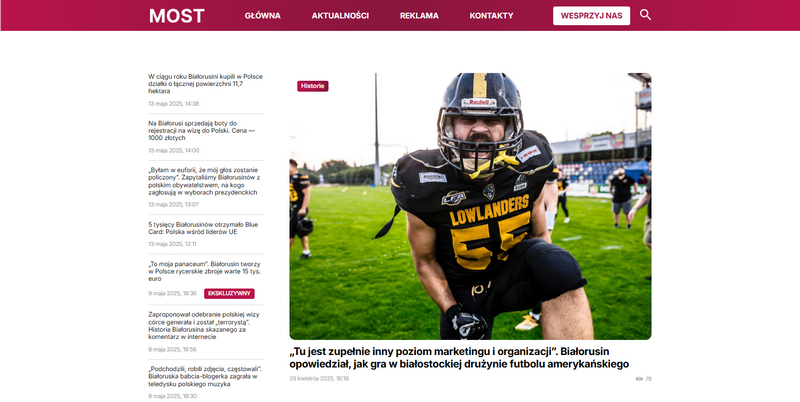 MOST запускае польскамоўны сайт