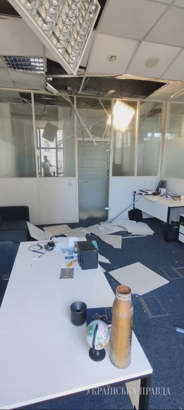 Офіс «Украінскай праўды» ў Кіеве пацярпеў ад расійскай ракеты