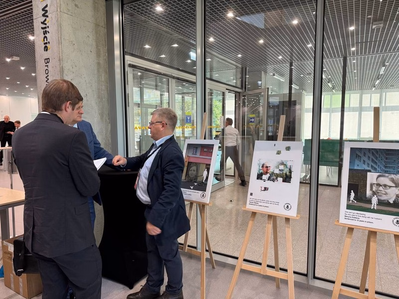 BAJ exhibition on imprisoned journalists held at “New Belarus” conference