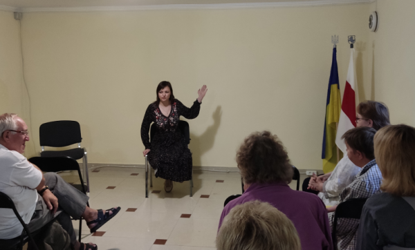 Марыя Булавінская на міжнародным кінафоруме ва Украіне