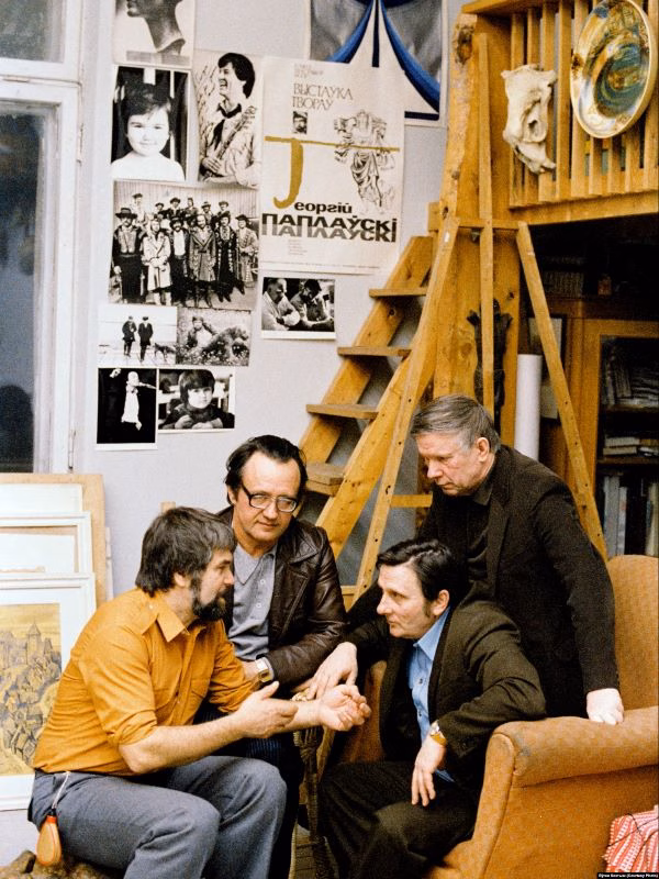 Георгій Паплаўскі, Алесь Адамовіч, Валянцін Тарас, Васіль Быкаў