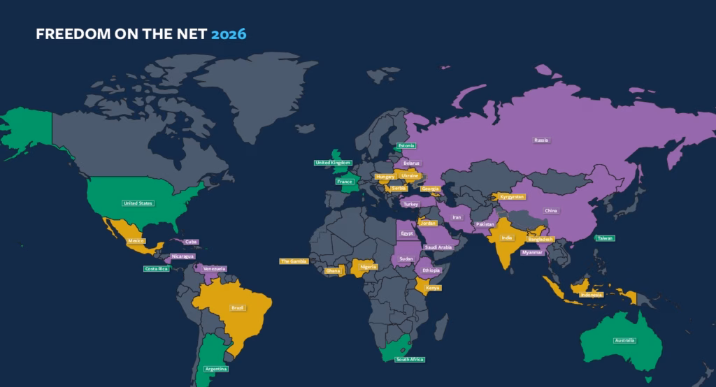 Freedom House отнесла Беларусь к странам с несвободным интернетом